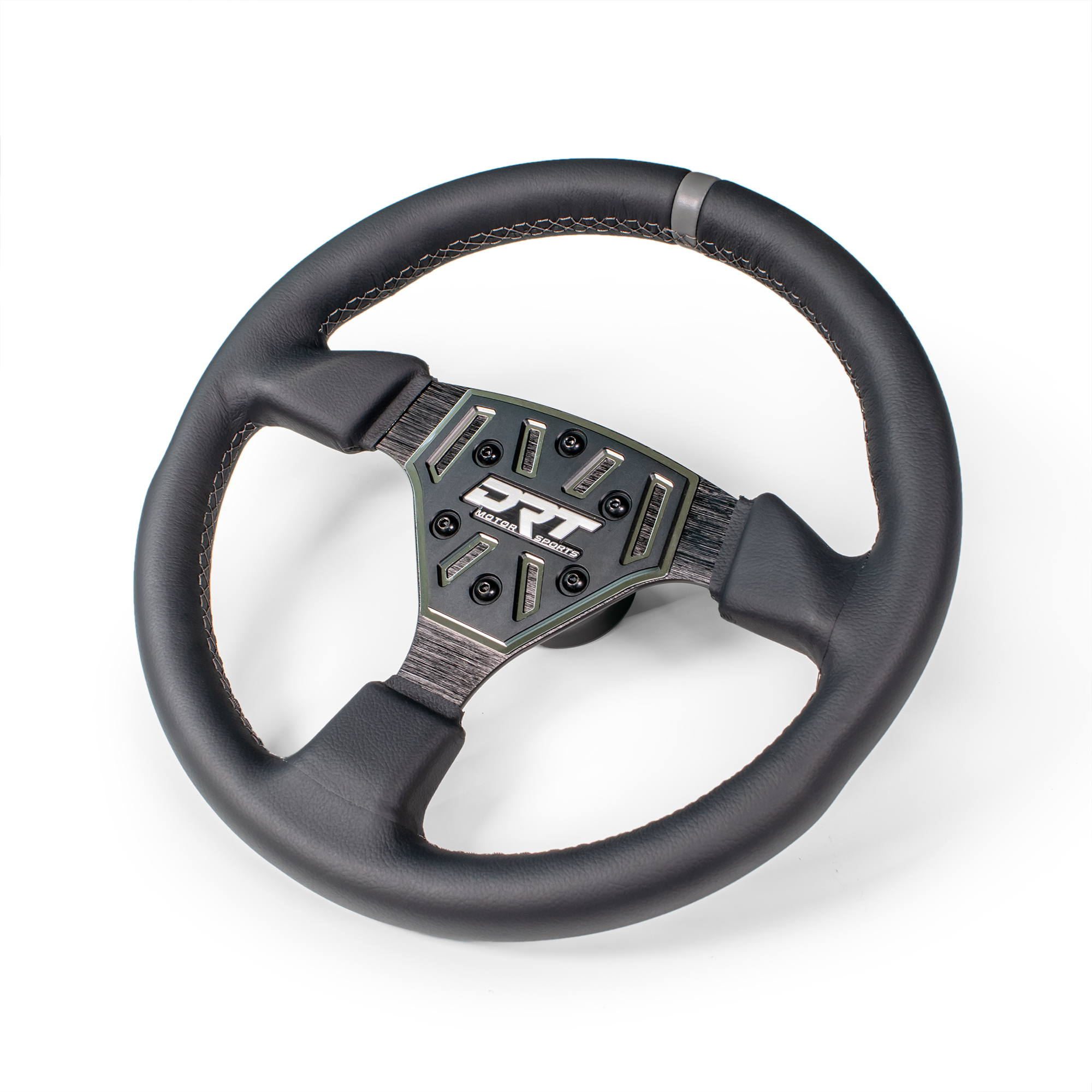 DRT Motorsports 330mm Round Leather Steering Wheel 2