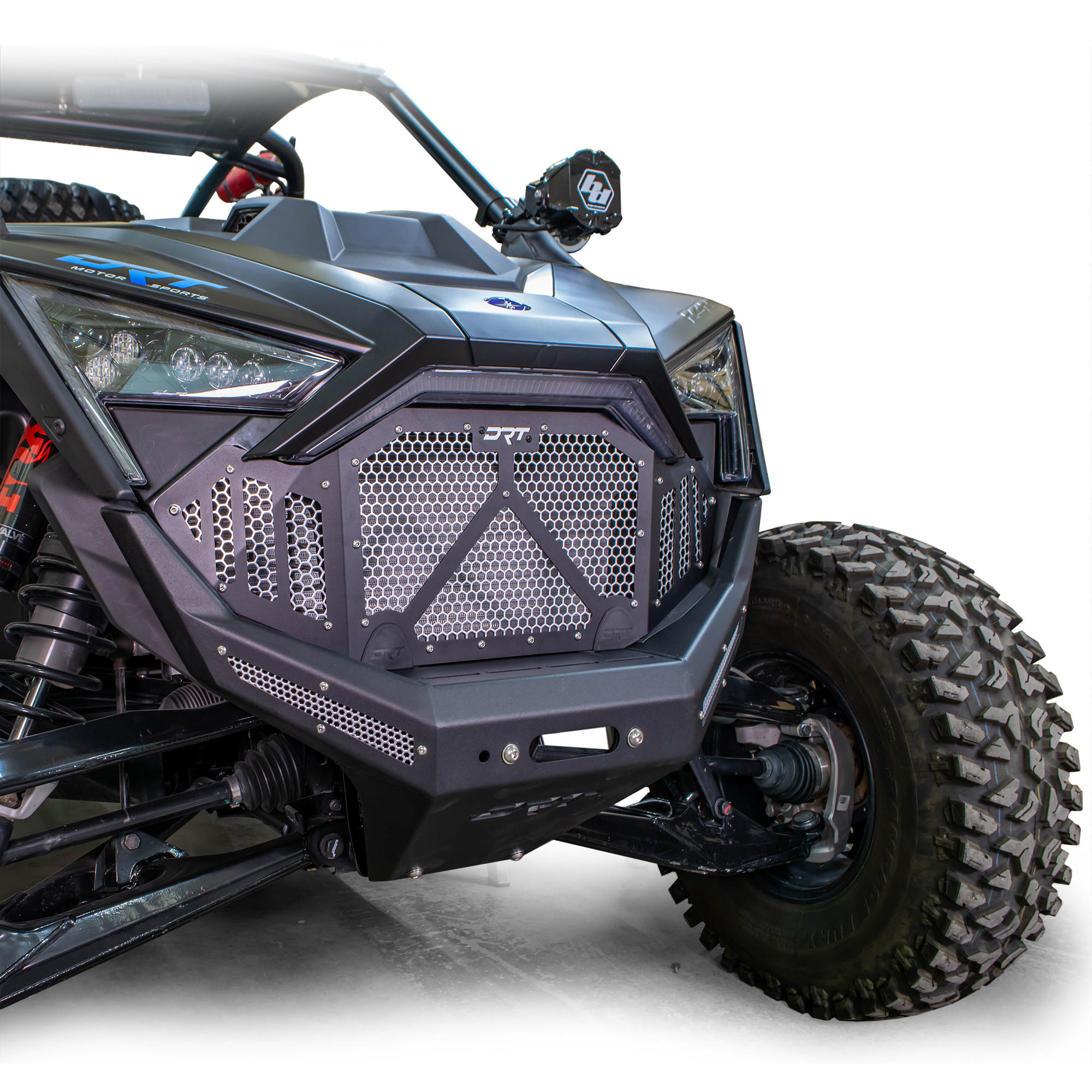 DRT Motorsports Polaris Pro R Polaris RZR Turbo R 2022 Aluminum Front Grill Black 7