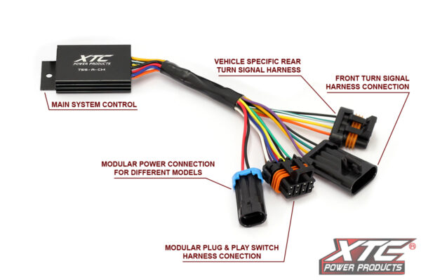 xtc power products polaris ranger 19 xp 1000 self canceling turn signal system with billet lever 1