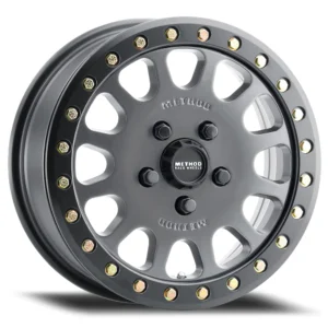 method race wheels mr401 wheel 5lug titanium matte black lip black polaris rzr pro r turbo r