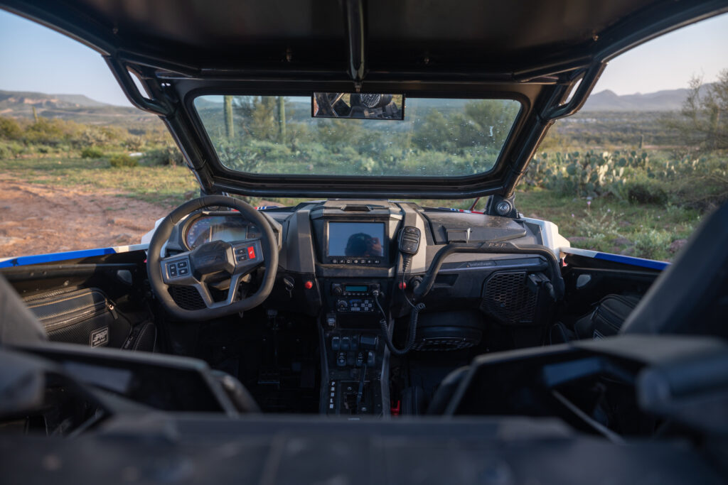interior picture of polaris rzr with xtc powersports switches and viper machine