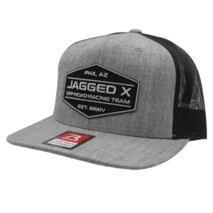 jagged x offroad flat bill hat gray black 1