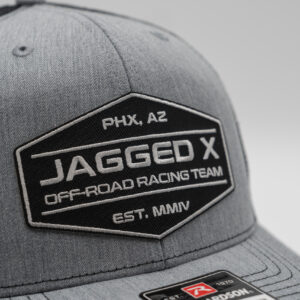 jagged x offroad trucker hat gray black 2