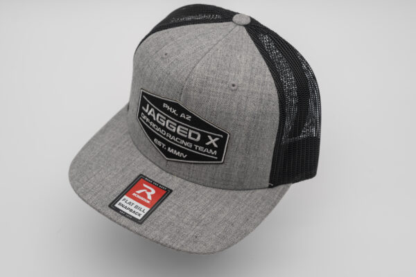 jagged x offroad trucker hat gray black 3