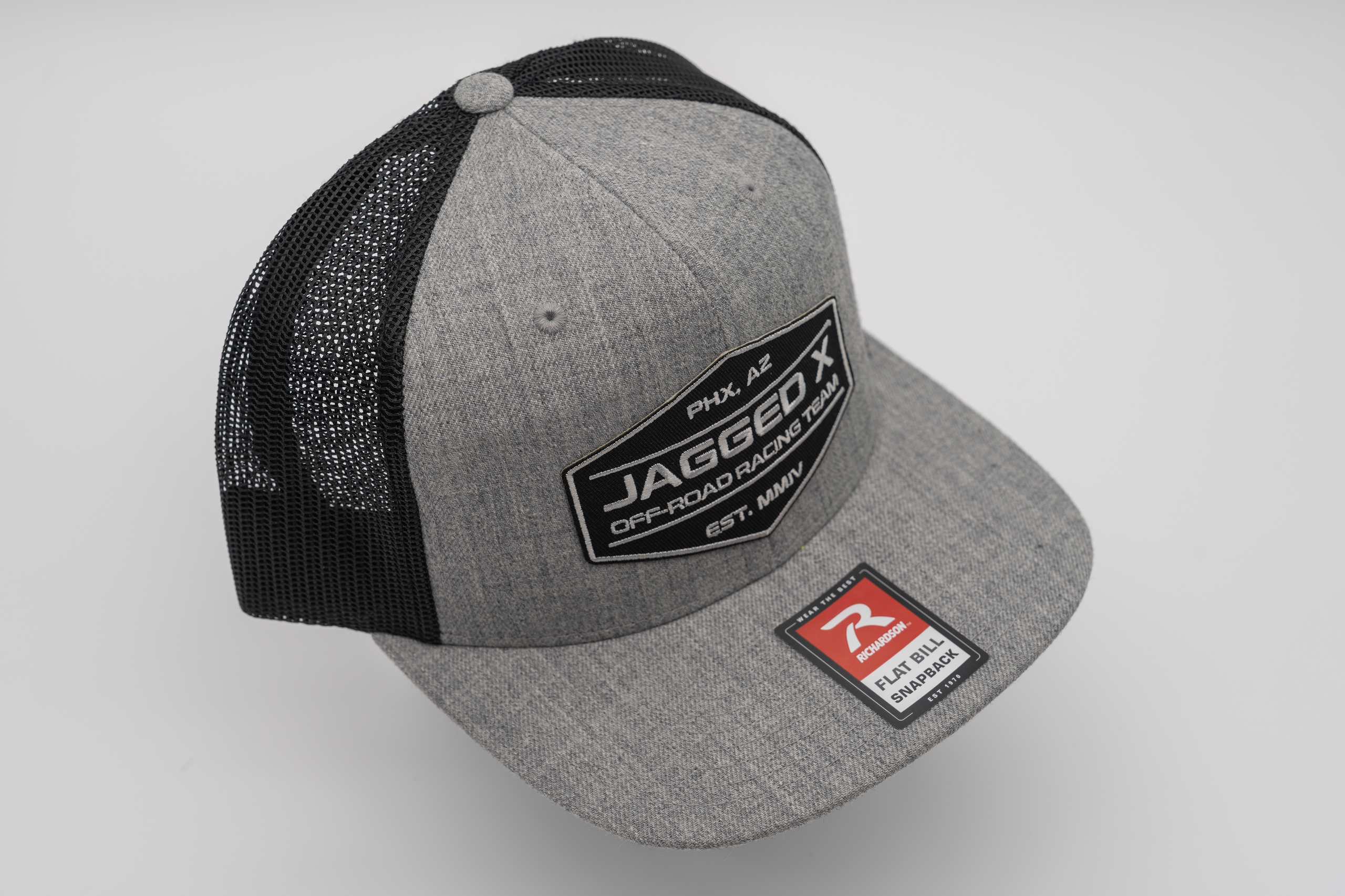 jagged x offroad trucker hat gray black 4
