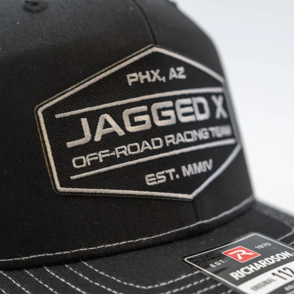 jagged x offroad trucker hat black white 4