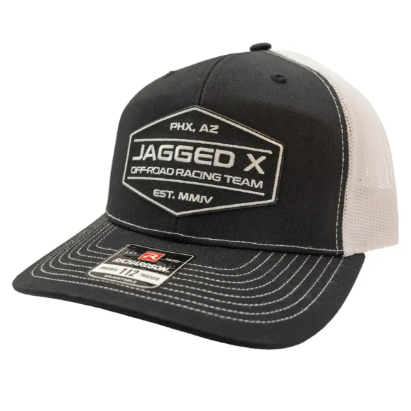 jagged x offroad trucker hat black white copy
