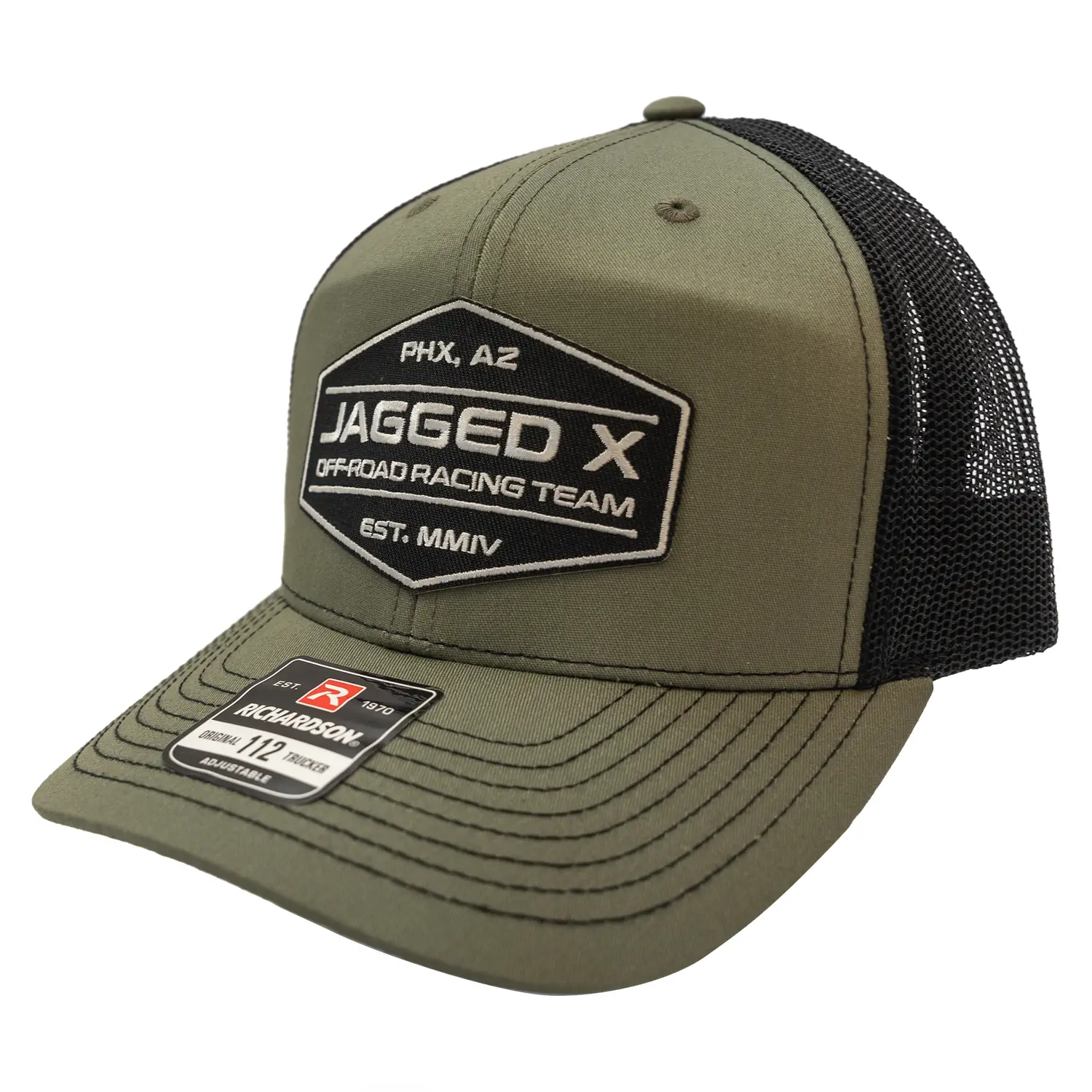jagged x offroad trucker hat green black 1