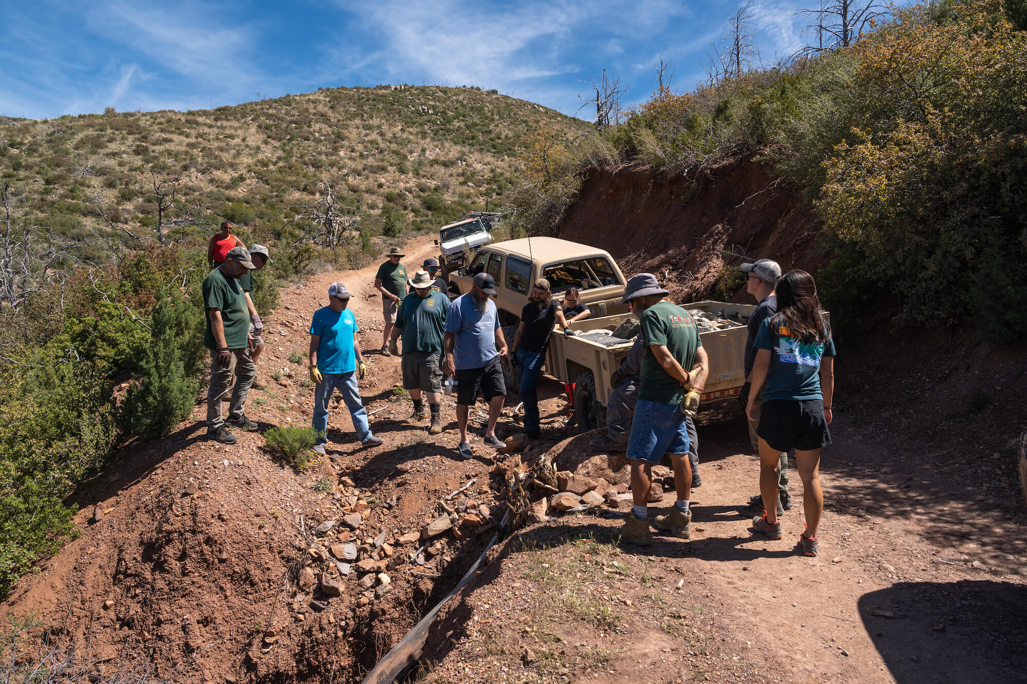 2 trail work day on sunflower mine loop