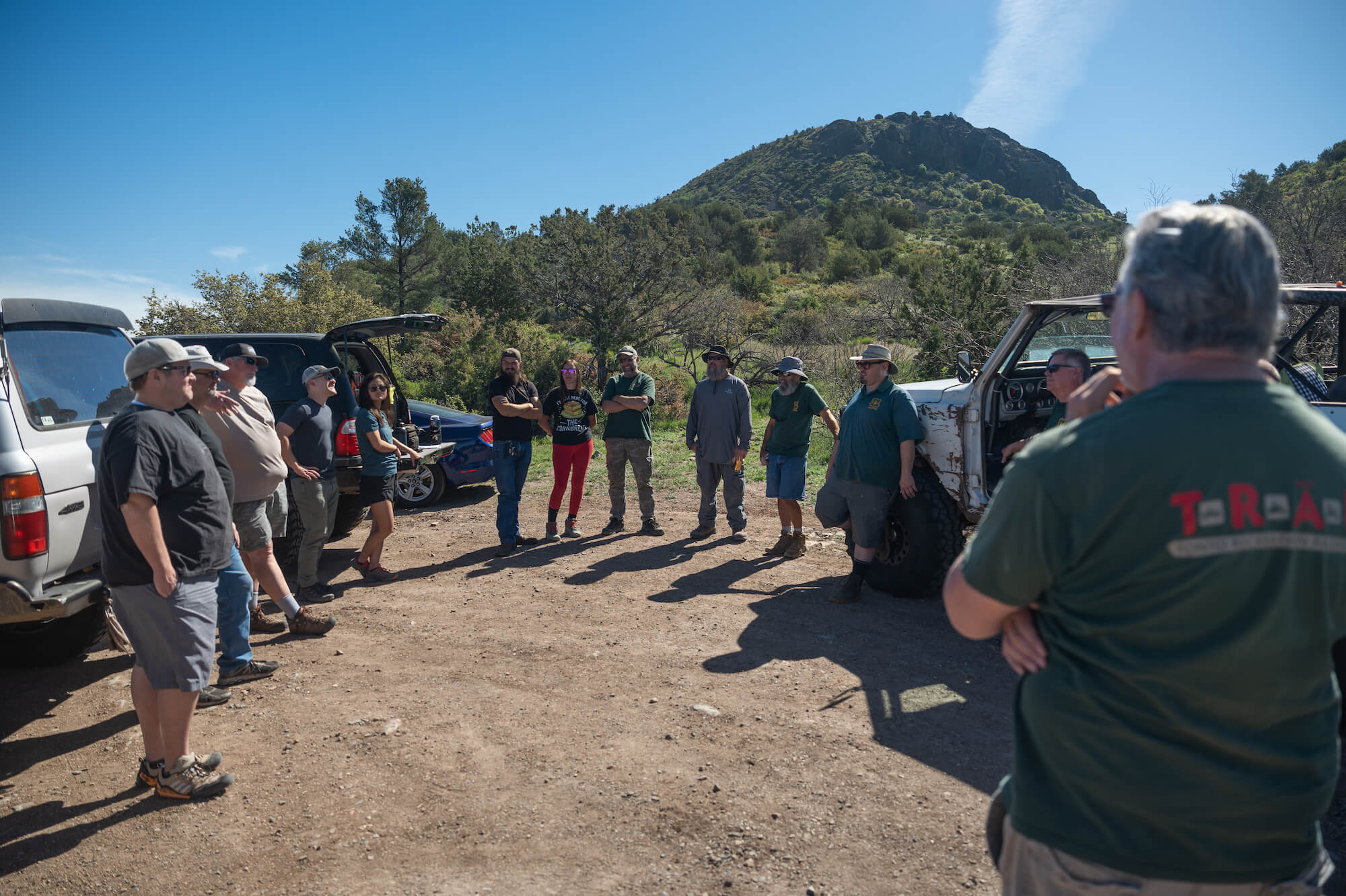 3 group of tonto recreation alliance volunteers on sunflower mine loop