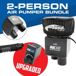 rugged radios mac air 2 person helmet air pumper bundle 6