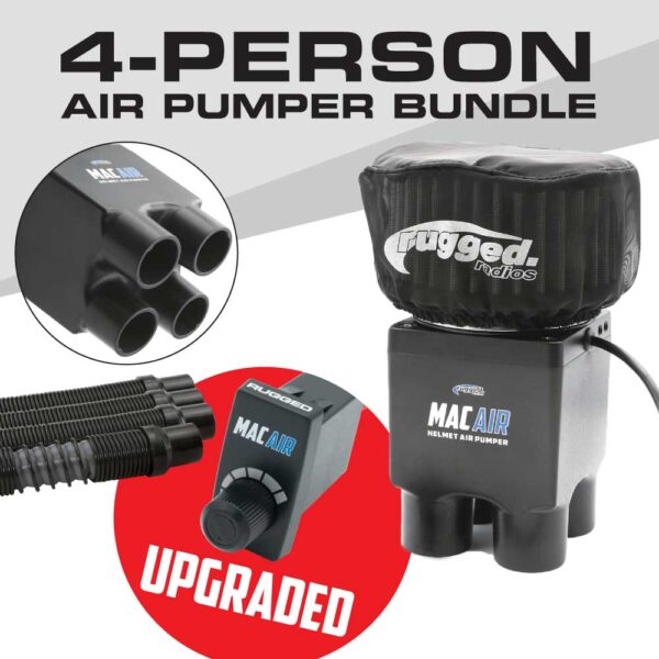 rugged radios mac air 4 person helmet air pumper bundle 3