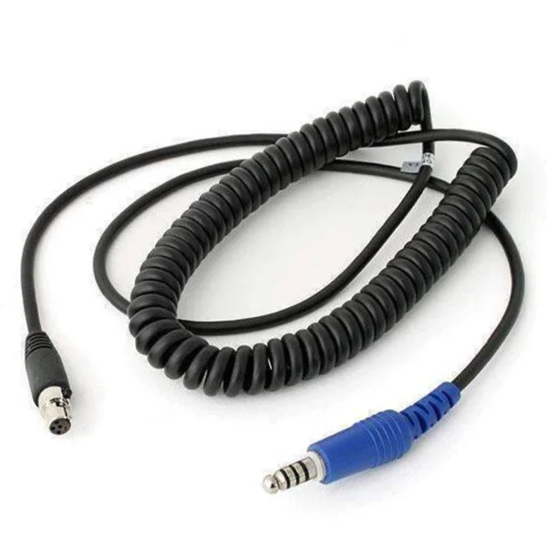 rugged radios offroad headset coil cord adaptor cable to intercom