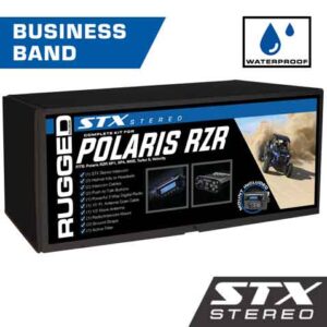 rugged radios polaris rzr xp1 dash mount stx stereo with business band radio 8