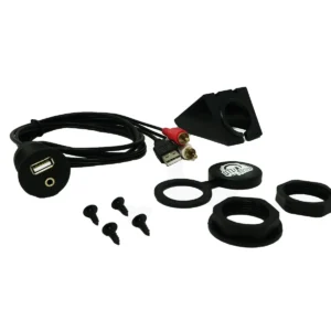 utv stereo usb auxiliary flush mount adapter for source units utvs usb aux flmt 4.jpg