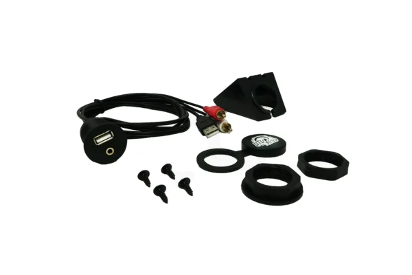 utv stereo usb auxiliary flush mount adapter for source units utvs usb aux flmt 4.jpg