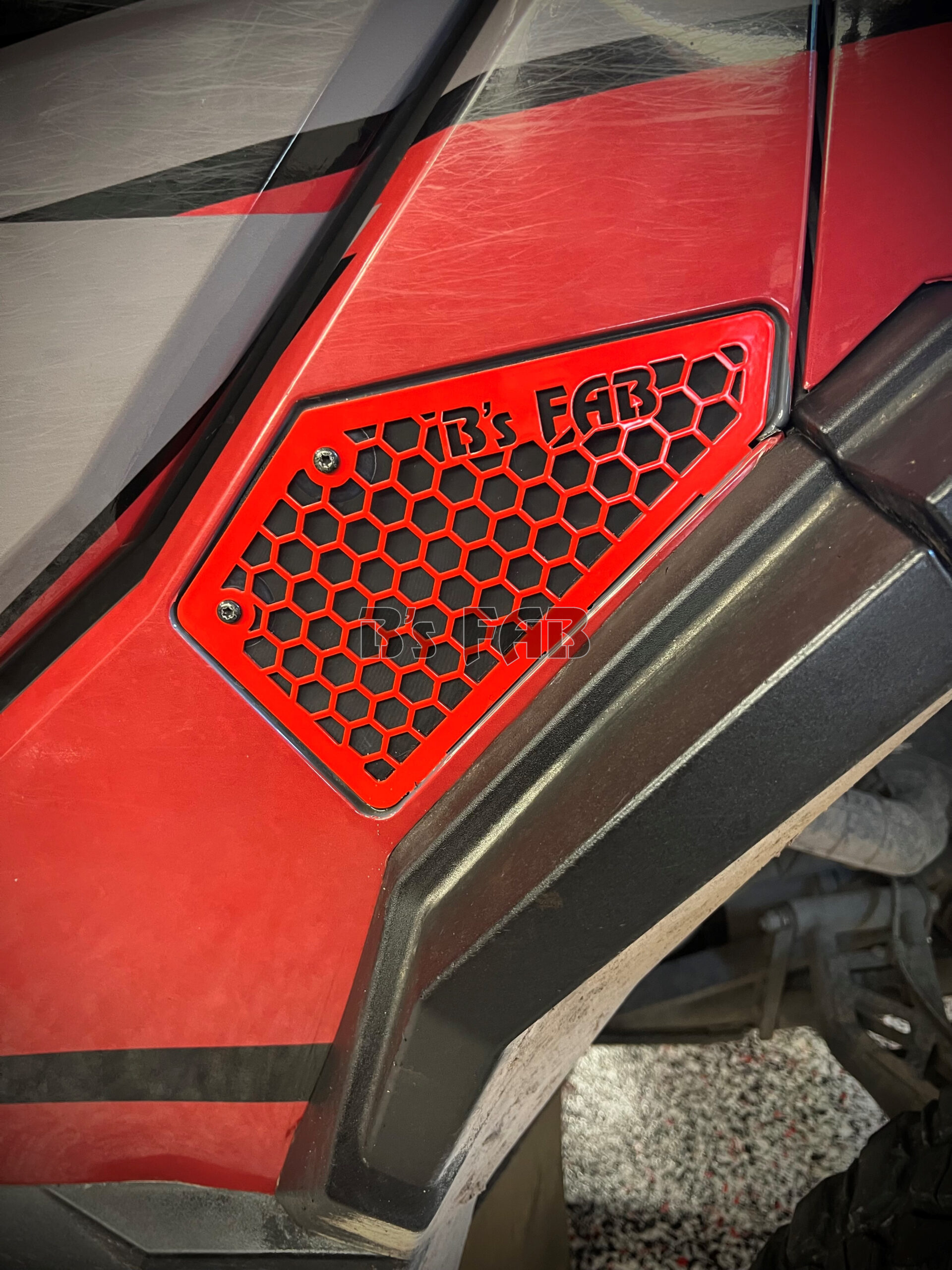 bs fab utv clutch intake grill for the polaris general 4