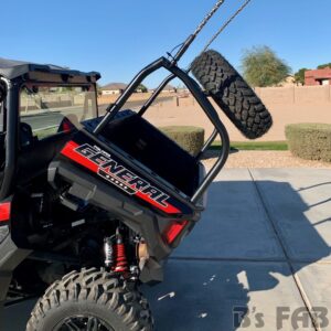 bs fab utv spare tire accessory rack 0