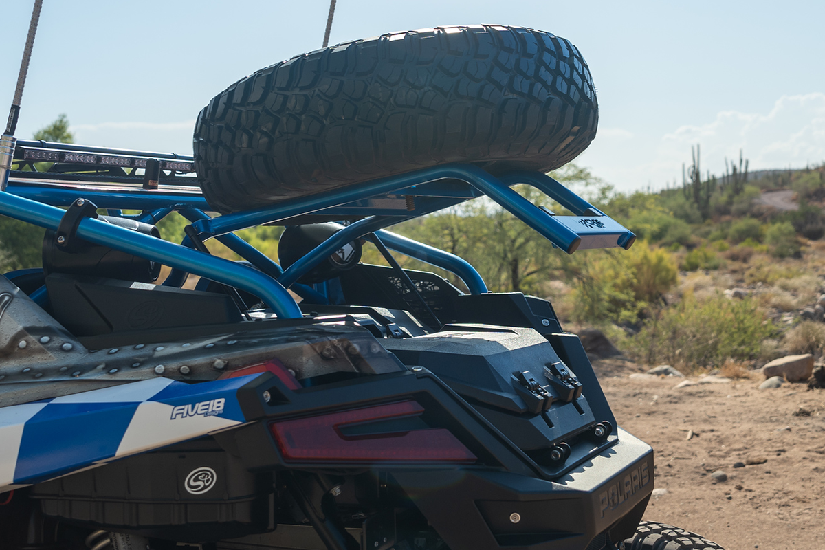 8 Polaris RZR Pro R cage wrx tire carrier