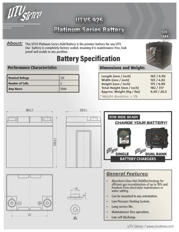 utv stereo platinum series agm 925 battery utvs 925 0.png