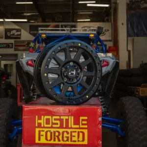 hostile forged wheel baja satin black 6