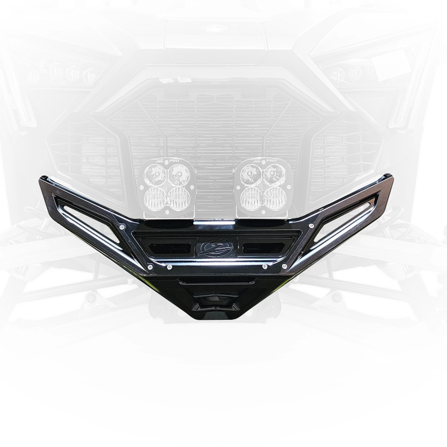 Elektric Offroad Design 2022+ Polaris RZR Pro R: Turbo R Machined Billet Front Winch Bumper (Black Hard Anodize)