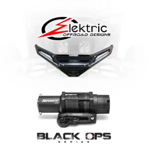 5 black ops winch and elektric offroad design 2022 polaris rzr pro r turbo r machined billet front winch bumper black hard anodize combo