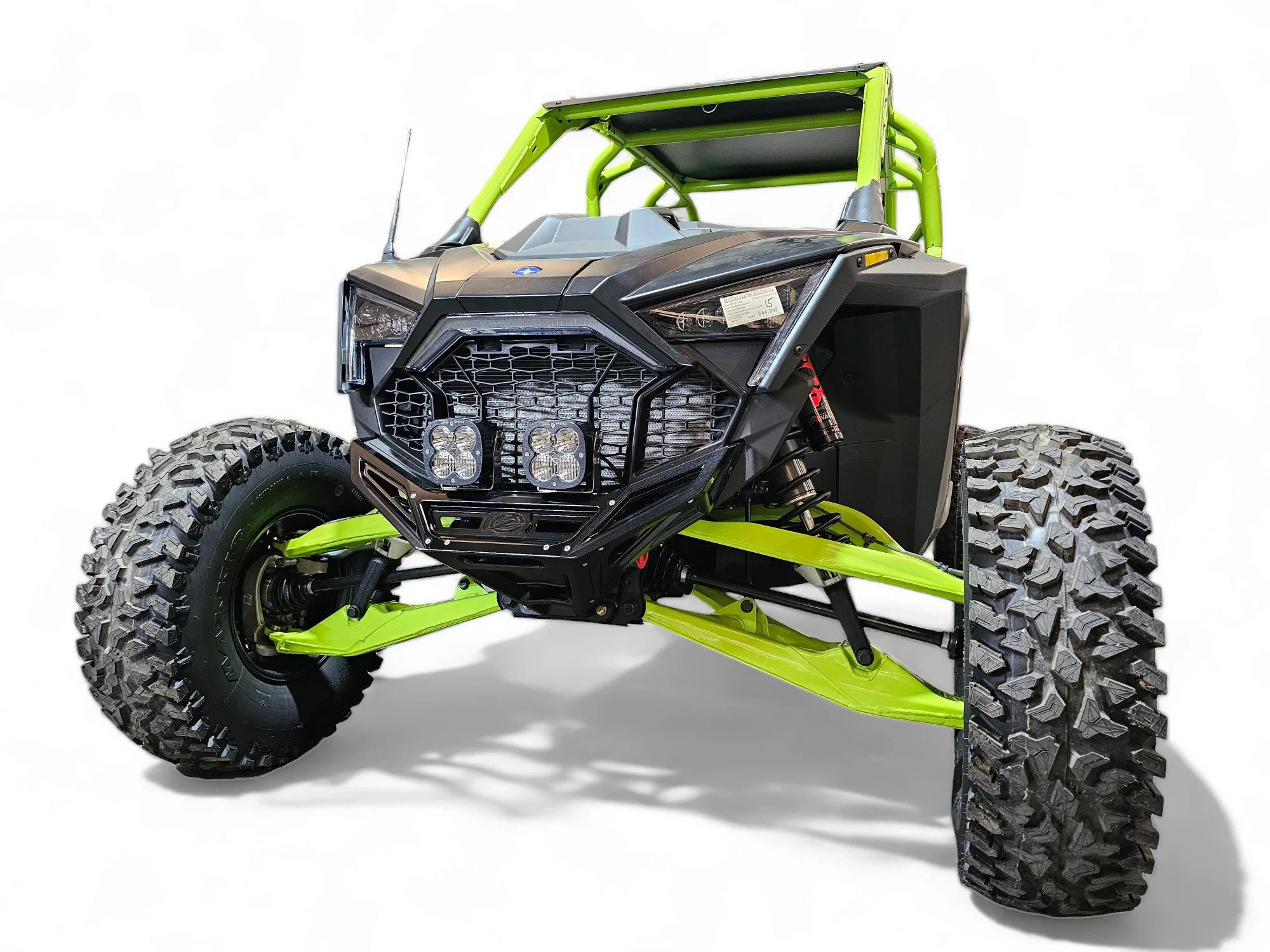 electric offroad design 2022 polaris rzr pro r turbo r machined billet front winch bumper black hard anodize 6.png