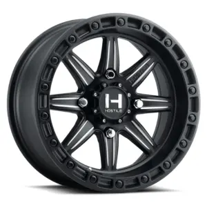 hostile wheels h109 alpha utv satin black milled 2