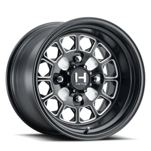 hostile wheels h125 pismo utv full satin black milled