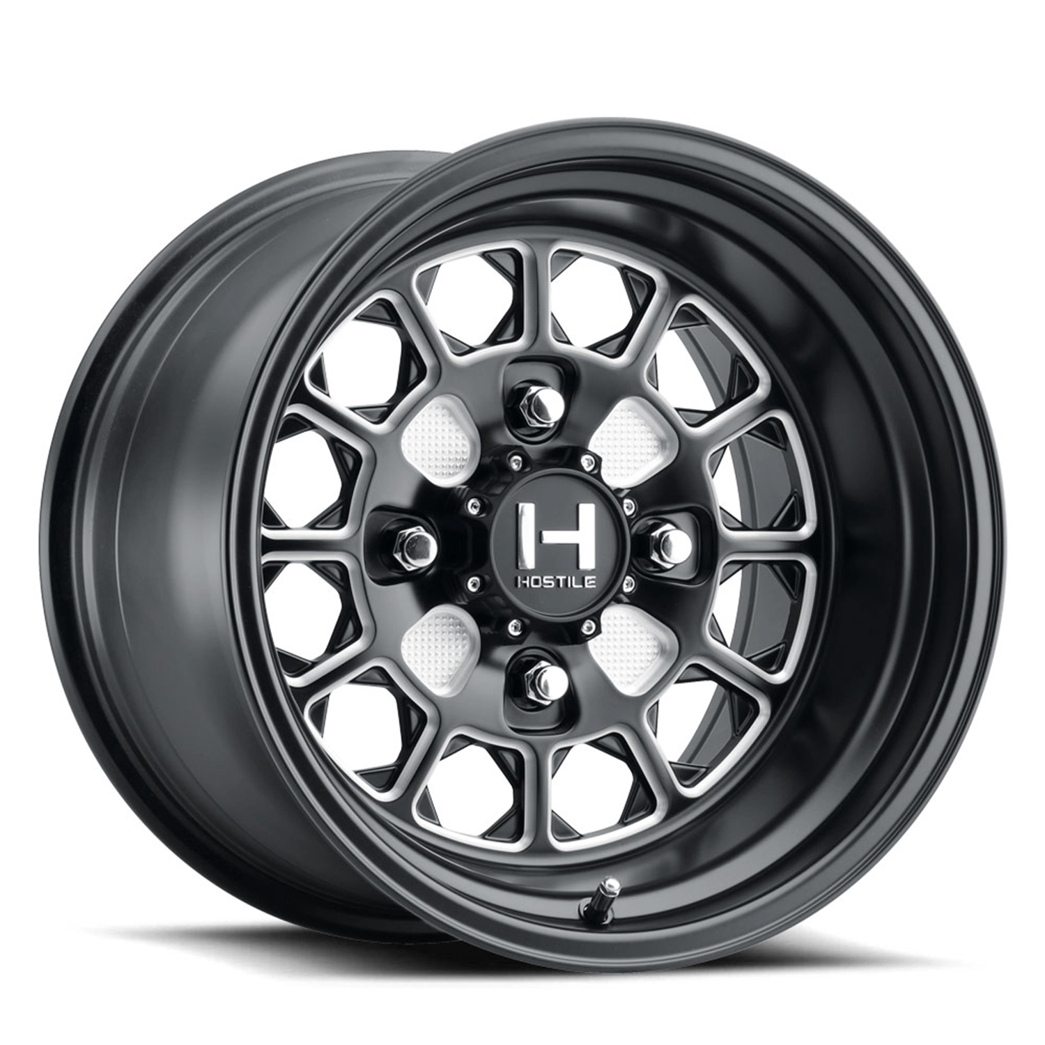 hostile wheels h125 pismo utv full satin black milled