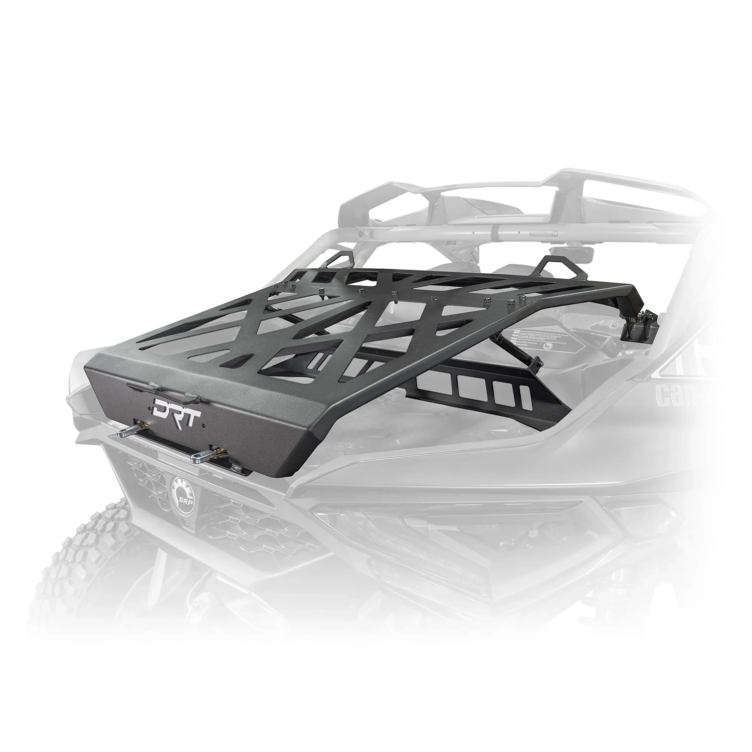 drt motorsports can am maverick r tire carrier adventure rack 10