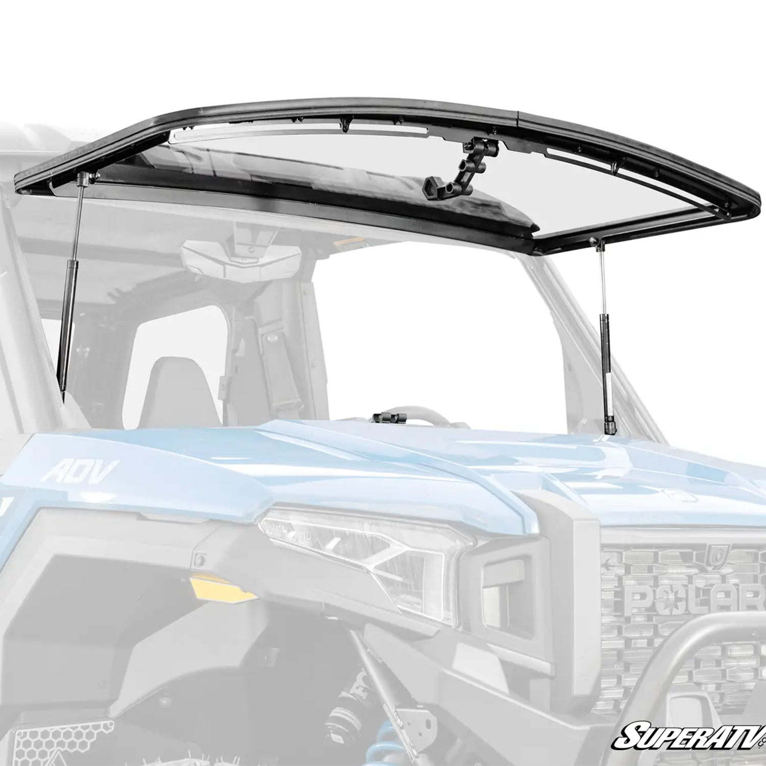 superatv polaris xpedition scratch resistant flip windshield 10