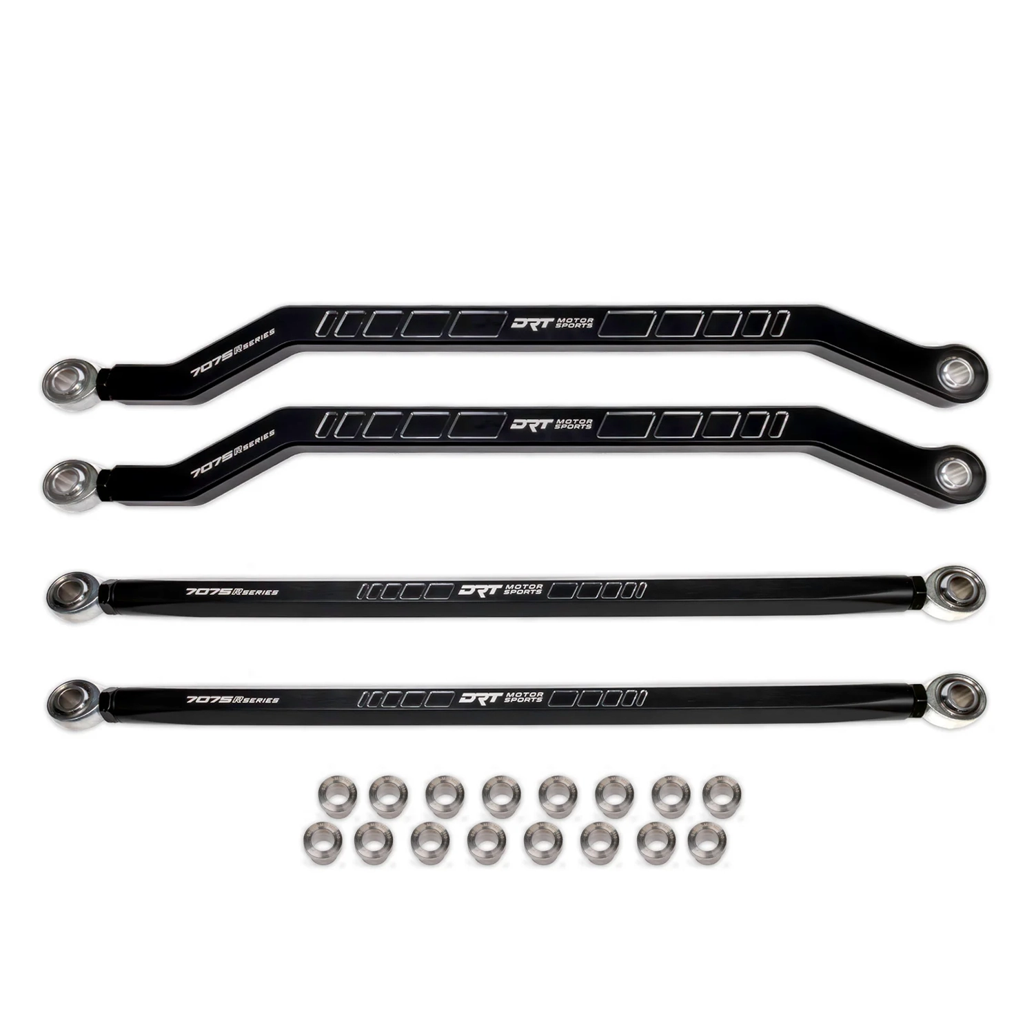 drt motorsports billet aluminum race series 7075 xd high clearance radius rod set for polaris pro r pro s turbo r 3