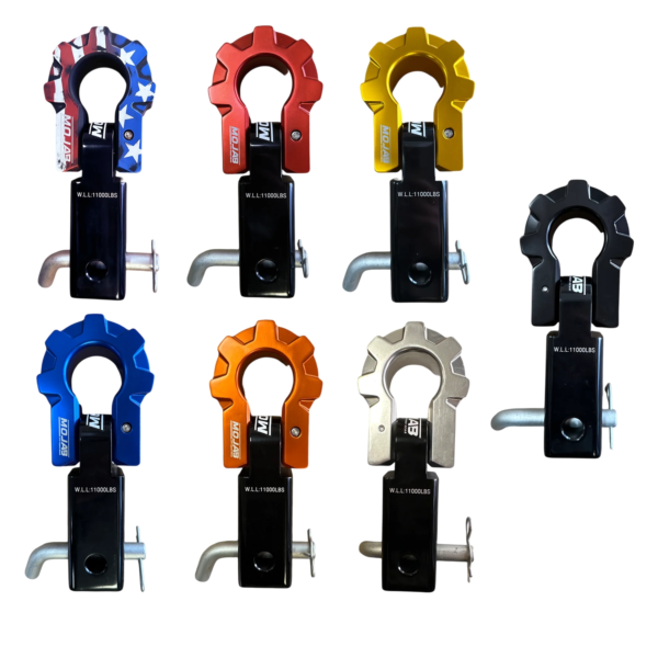 mojab offroad 2 aluminum hitch receiver with aluminum d shackle 9t