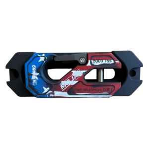 mojab offroad side by side utv aluminum recessed winch shackle with fairlead kit closed latch american flag1