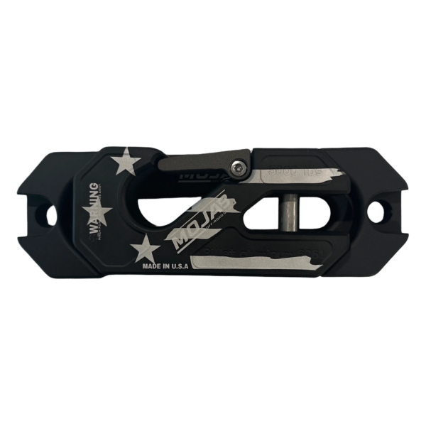 mojab offroad side by side utv aluminum recessed winch shackle with fairlead kit closed latch american flag2