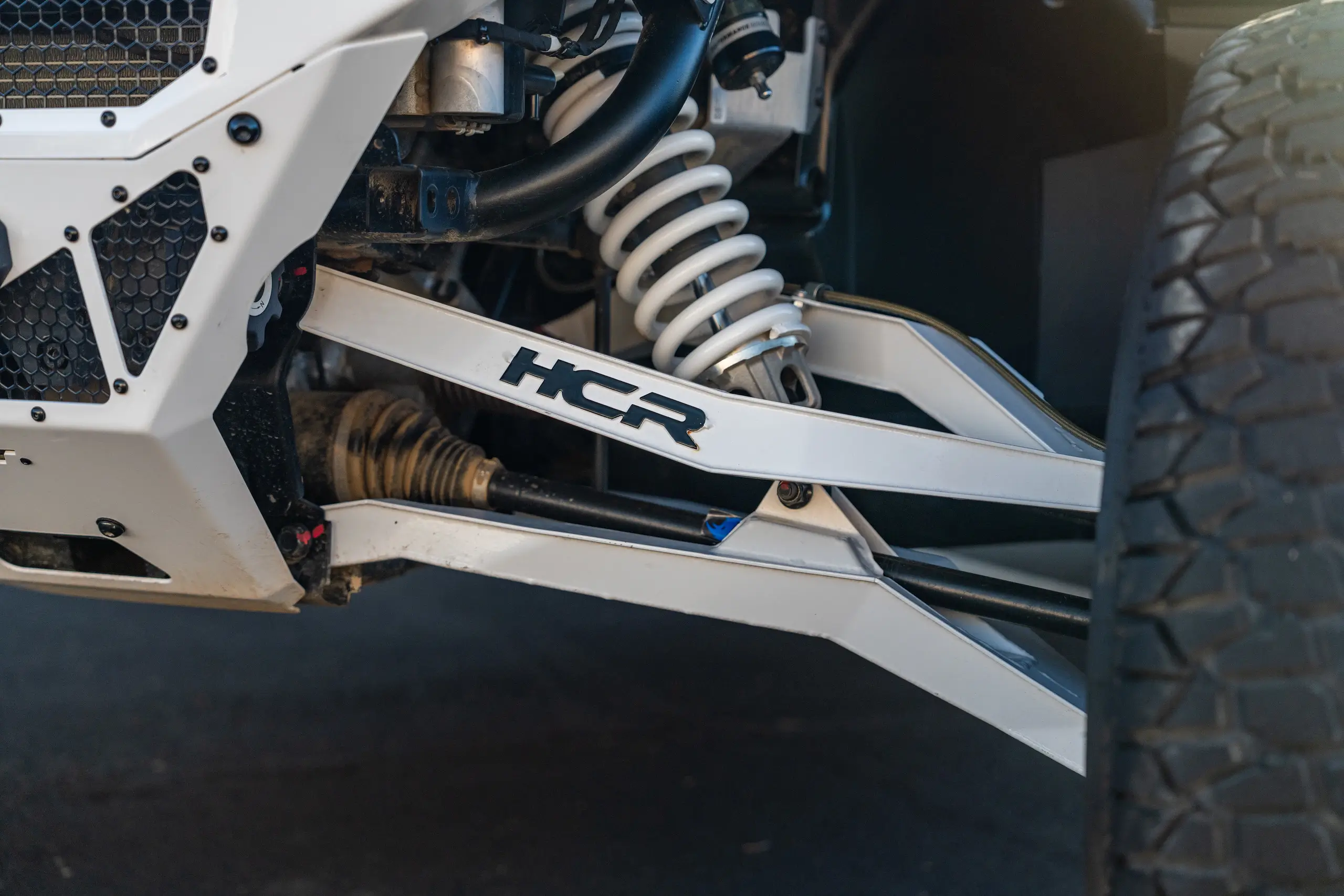 3 4 polaris xpedition suspension arms powder coated white jagged x offroad