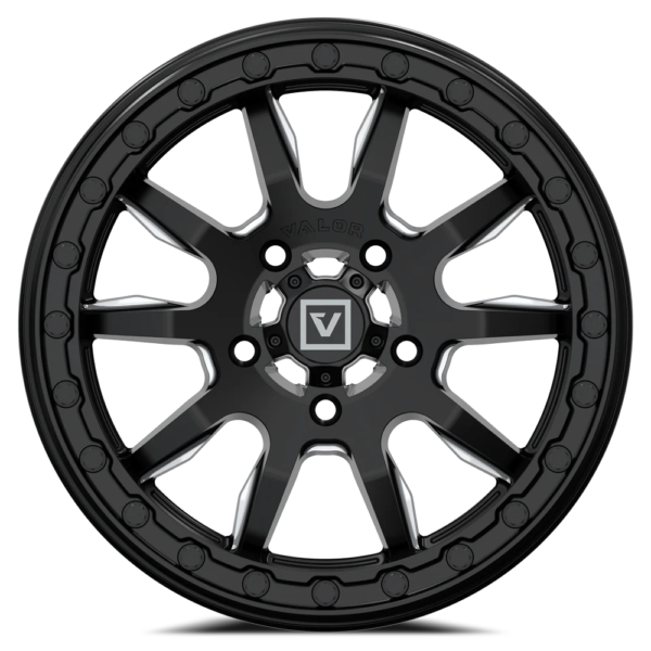 valor offroad v15 beadlock utv wheel satin black 2