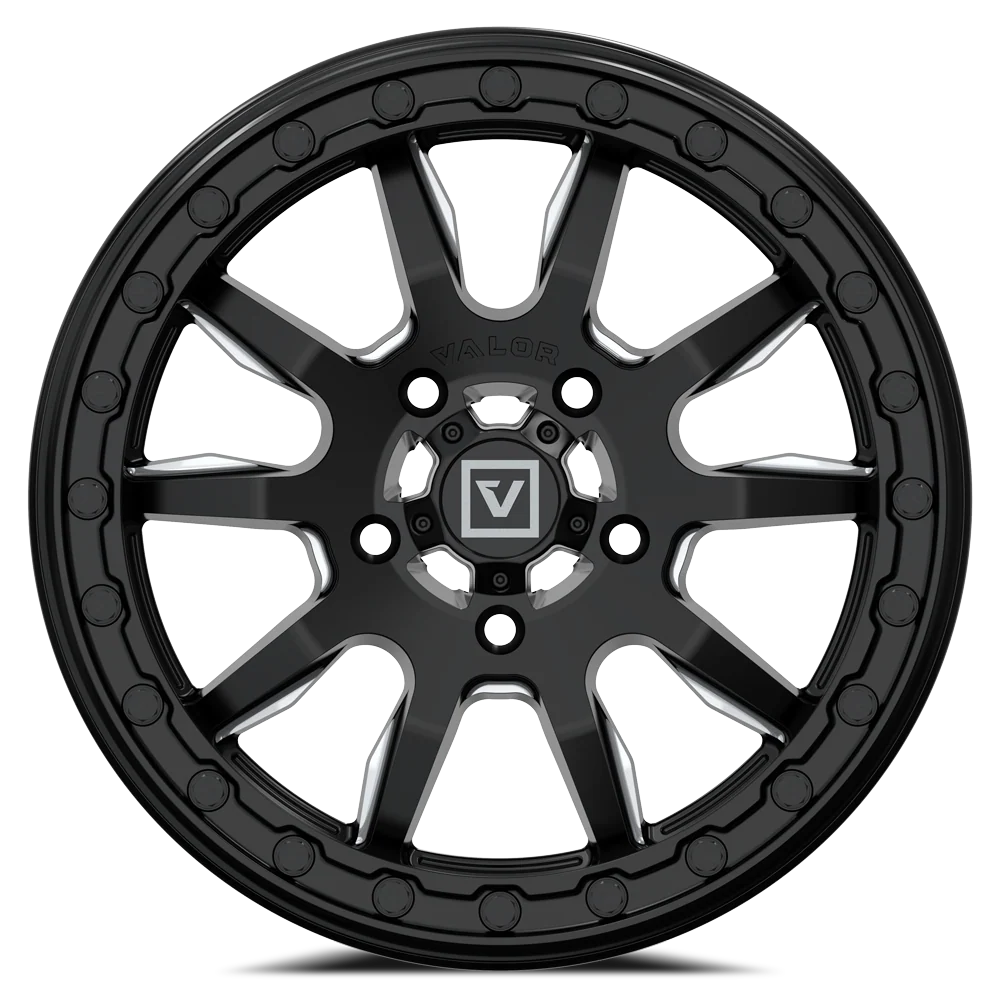 valor offroad v15 beadlock utv wheel satin black 2
