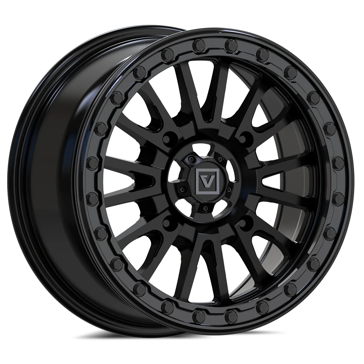 valor offroad v16 beadlock utv wheel satin black 1