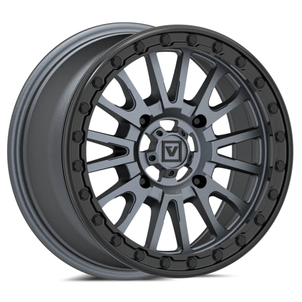 valor offroad v16 beadlock utv wheel satin gunmetal 1