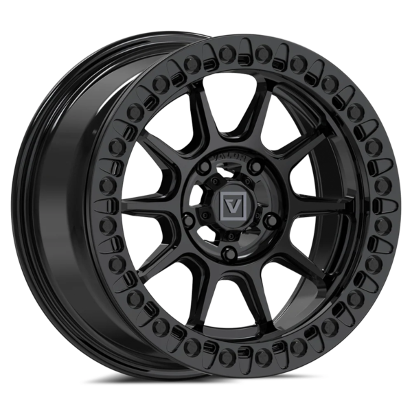 valor offroad v18 beadlock utv wheel gloss black 1