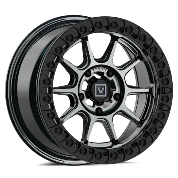 valor offroad v18 beadlock utv wheel hyper black 1
