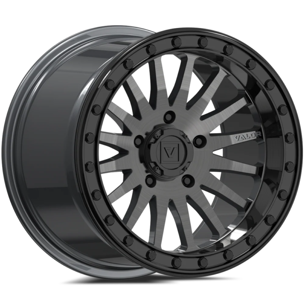 v06 beadlock utv wheel brushed gunmetal 11