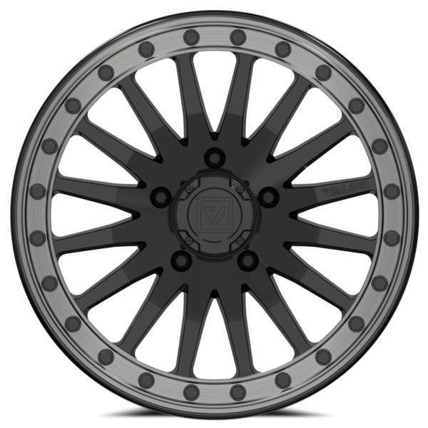 v06 beadlock utv wheel gloss black 3