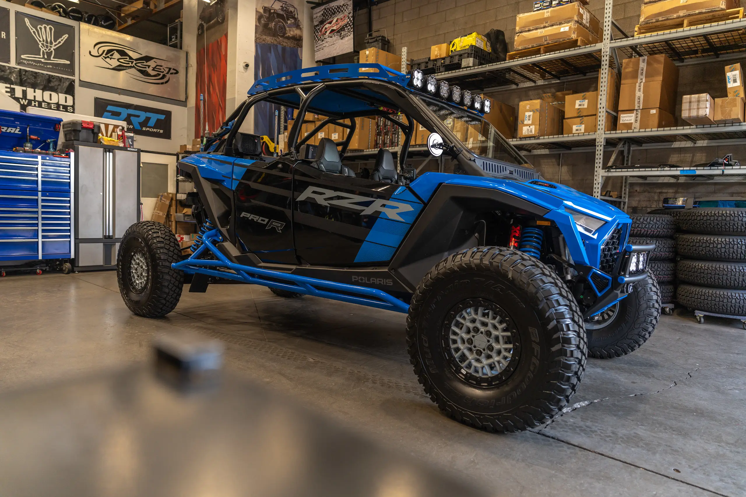 3 4 polaris rzr pro r ultra blue black theme jagged x offroad