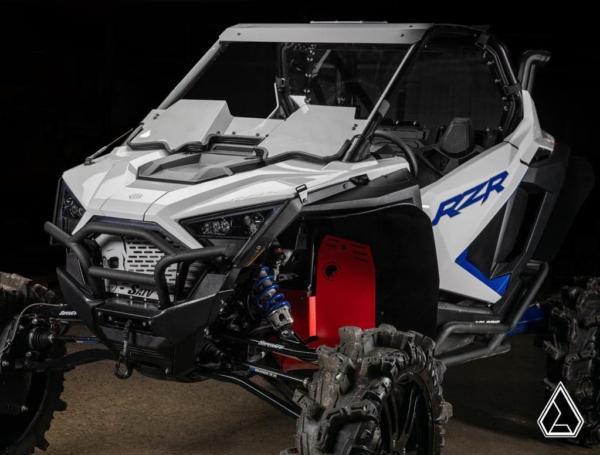 assault industries half windshield fits polaris rzr pro xp pro r turbo r 2