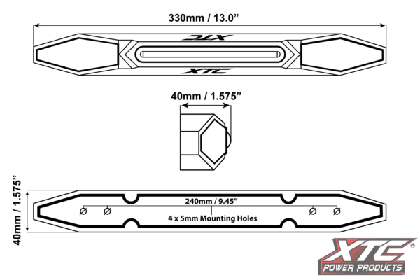 xtc power products x lite chase light bar 8